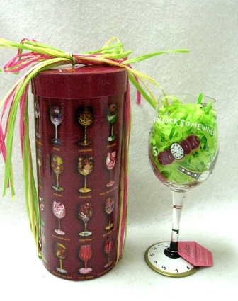 Sensational Lolita Wine Glass--5 O'Clock Somewhere ($25)