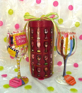 Sensational Lolita Wine Glass - Happy Birthday ($25)